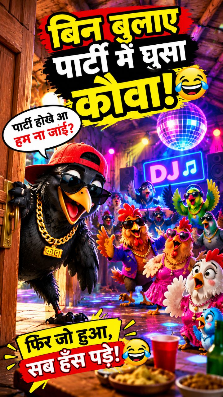 कौवा पार्टी में घुस गया 😂🐦 फिर जो हुआ, सब हँस पड़े! 🤣 #shorts