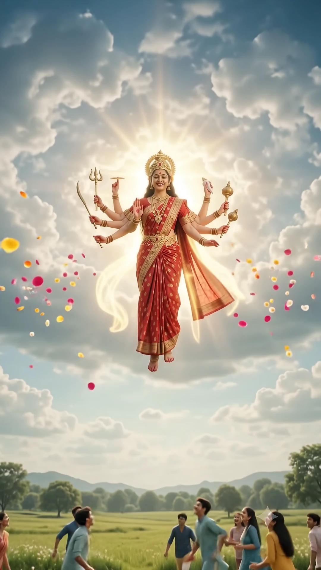 🙏 जब धरती पर आईं माँ दुर्गा, गरीबों की बदल गई किस्मत! 🔱🌺 #MaaDurga #Shorts