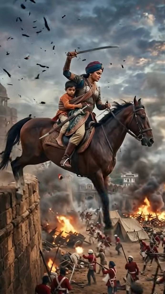 रानी लक्ष्मीबाई का वो ऐतिहासिक कारनामा 😱🐎 | पुत्र को लेकर किले की दीवार से लगाई छलांग! 🇮🇳