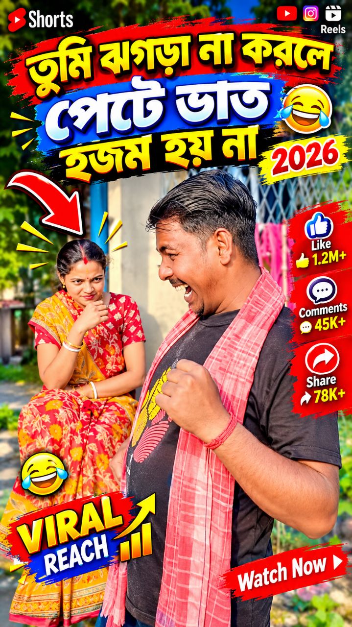 তুমি ঝগড়া না করলে পেটে ভাত হজম হয়🤣 #funny #comedy #shorts