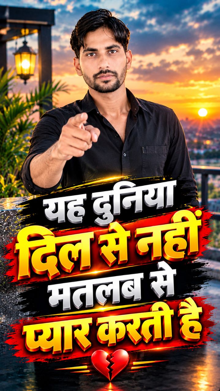 Yah duniya Dil Se nahin matlab Se pyar Karti Hai