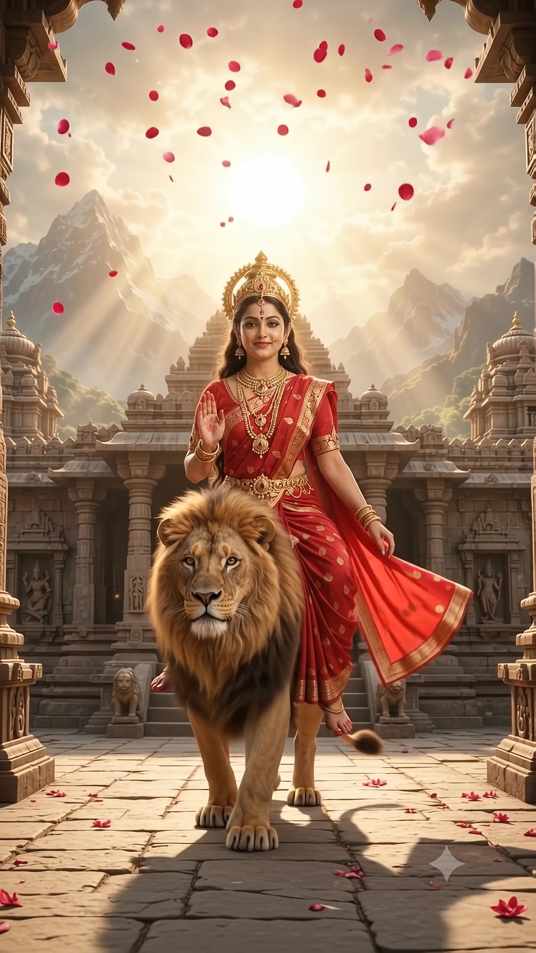 🙏 माँ दुर्गा का दिव्य अवतार 🔱 माँ ने दिया भक्तों को आशीर्वाद ❤️ | Jai Mata Di 🚩 #shorts