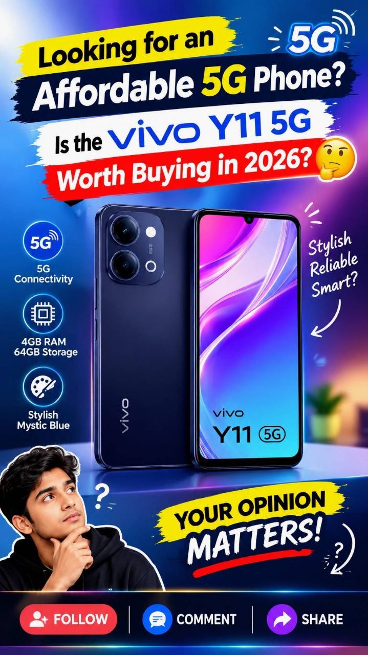 🔥 Looking for an Affordable 5G Phone? Is the vivo Y11 5G Worth Buying in 2026? 📱🤔 #tech #india