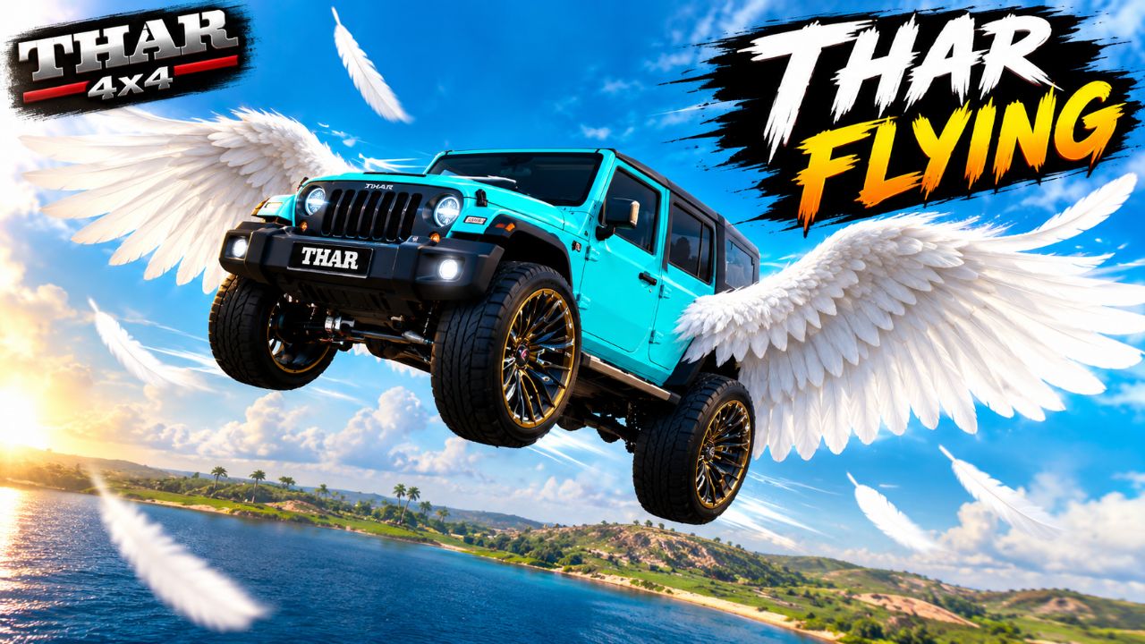 4X4 TAAR FLYING 😂 INDAIN VEHICLES SIMULATOR 3D ✅ FOLLOW FOR MORE VIDEO 😈