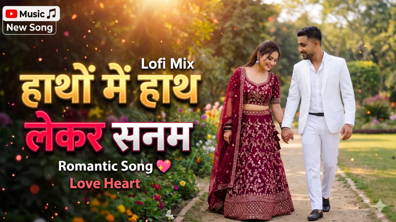 ​Hathon Mein Hath Lekar Sanam 💕 | Cute Love Story | Lofi Chill Mix | New Hindi Song