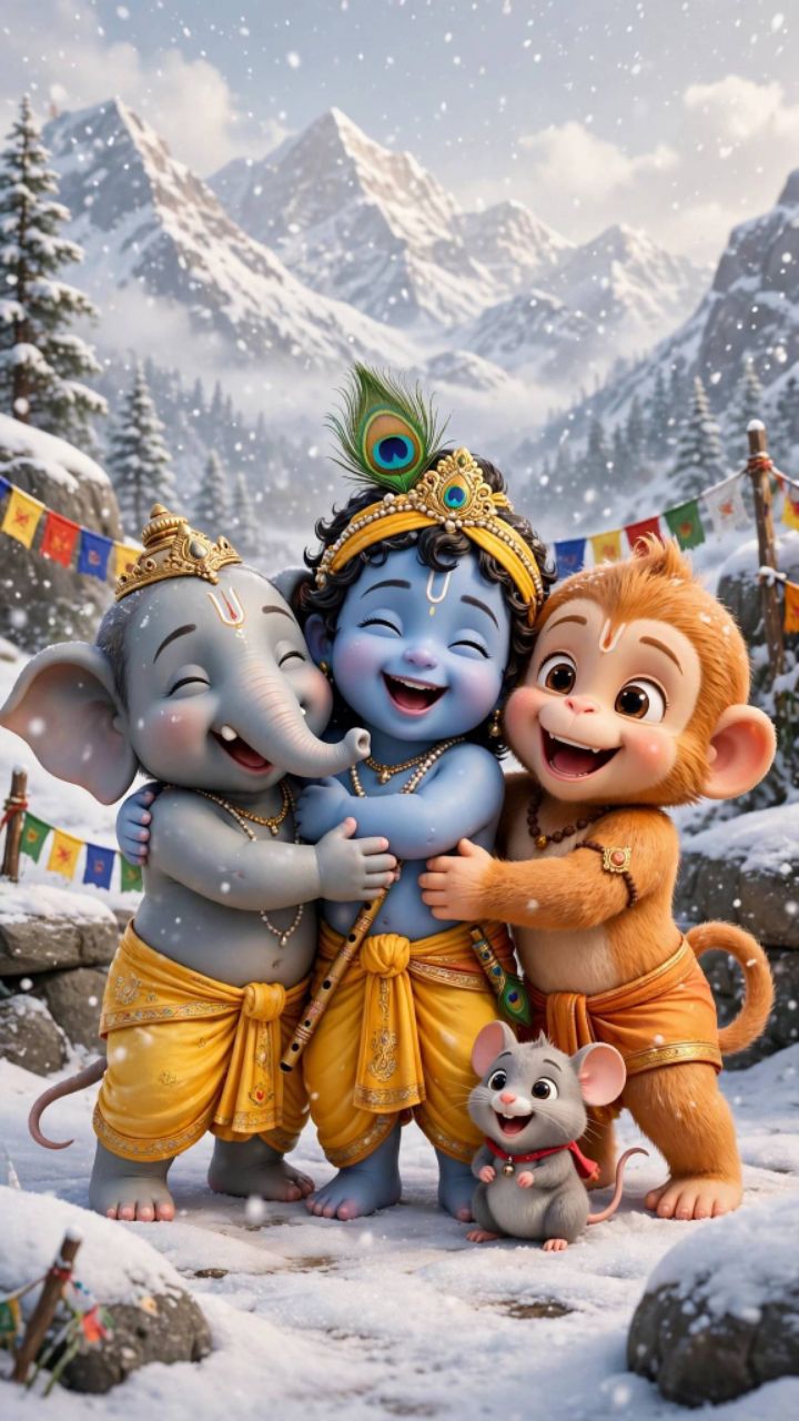 বন্ধুত্বই সবচেয়ে বড় শক্তি! ❤️ | Krishna Hanuman Ganesha