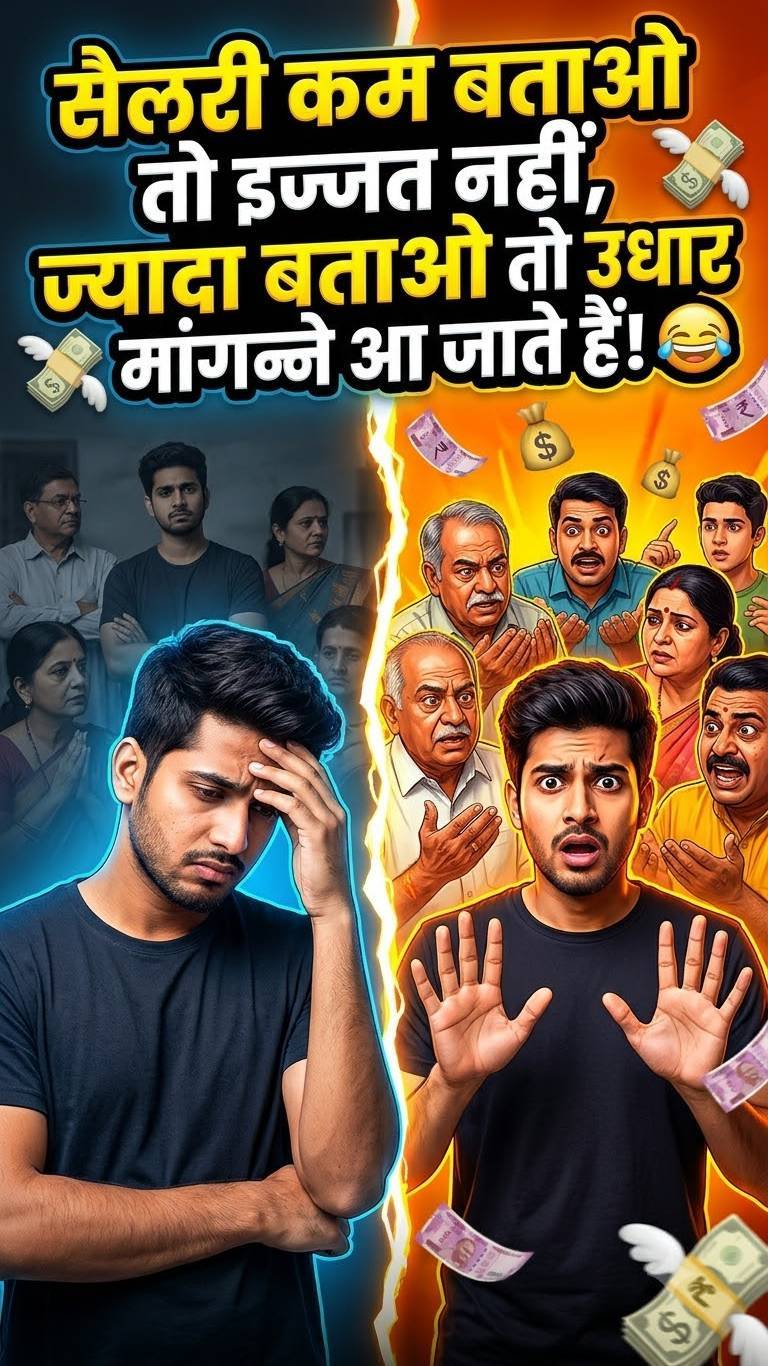 😂 सैलरी कम बताओ तो इज्जत नहीं, ज्यादा बताओ तो उधार मांगने आ जाते हैं! 🤣💸 | Desi Comedy King