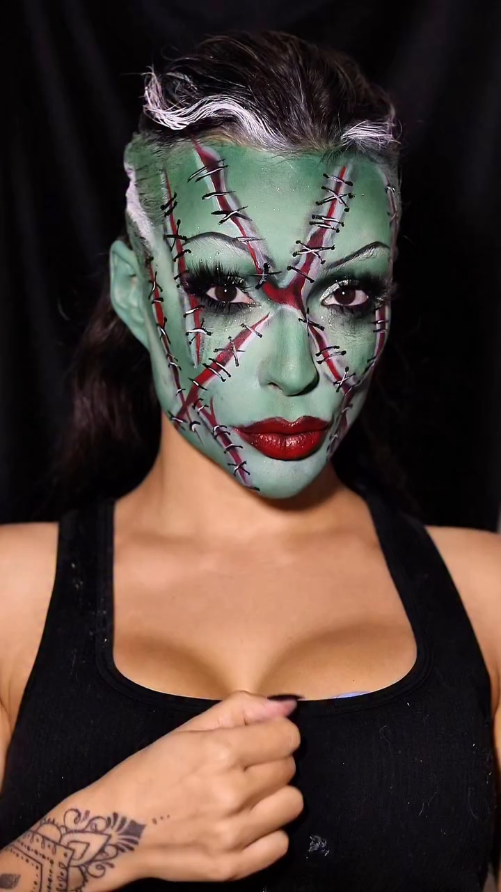 Tutorial Frankenstein ❤️🧞‍♀️#tutorial #like #halloween #shortsfeed #funny #afterlike #messymonday