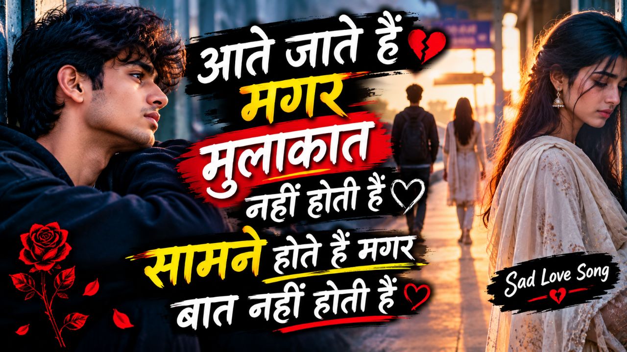 💔 आते जाते हैं मगर मुलाकात नहीं होती है 🥀 | सामने होते हैं मगर बात नहीं होती है ❤️‍🩹 | Sad Lo