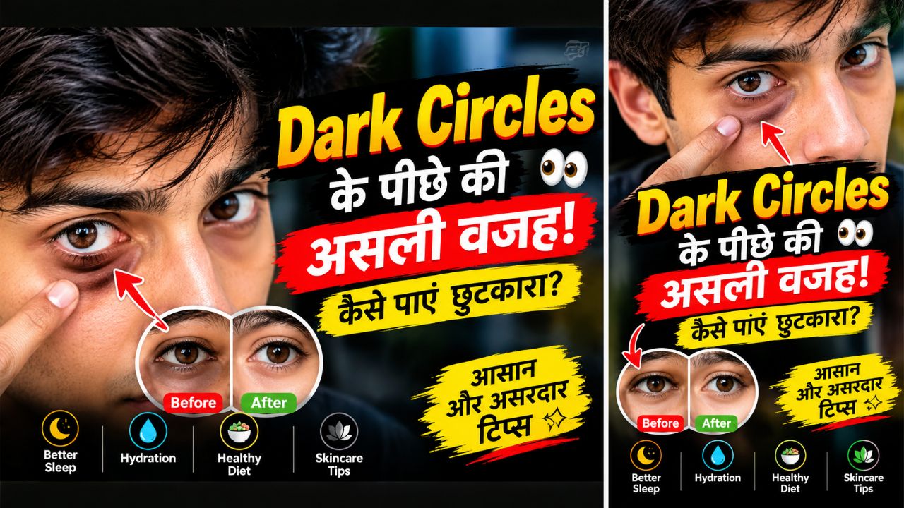 🤯 आंखों के नीचे Dark Circles क्यों होते हैं? 👀 जानिए असली वजह और बचाव के तरीके! 🔥✨

#DarkCircles