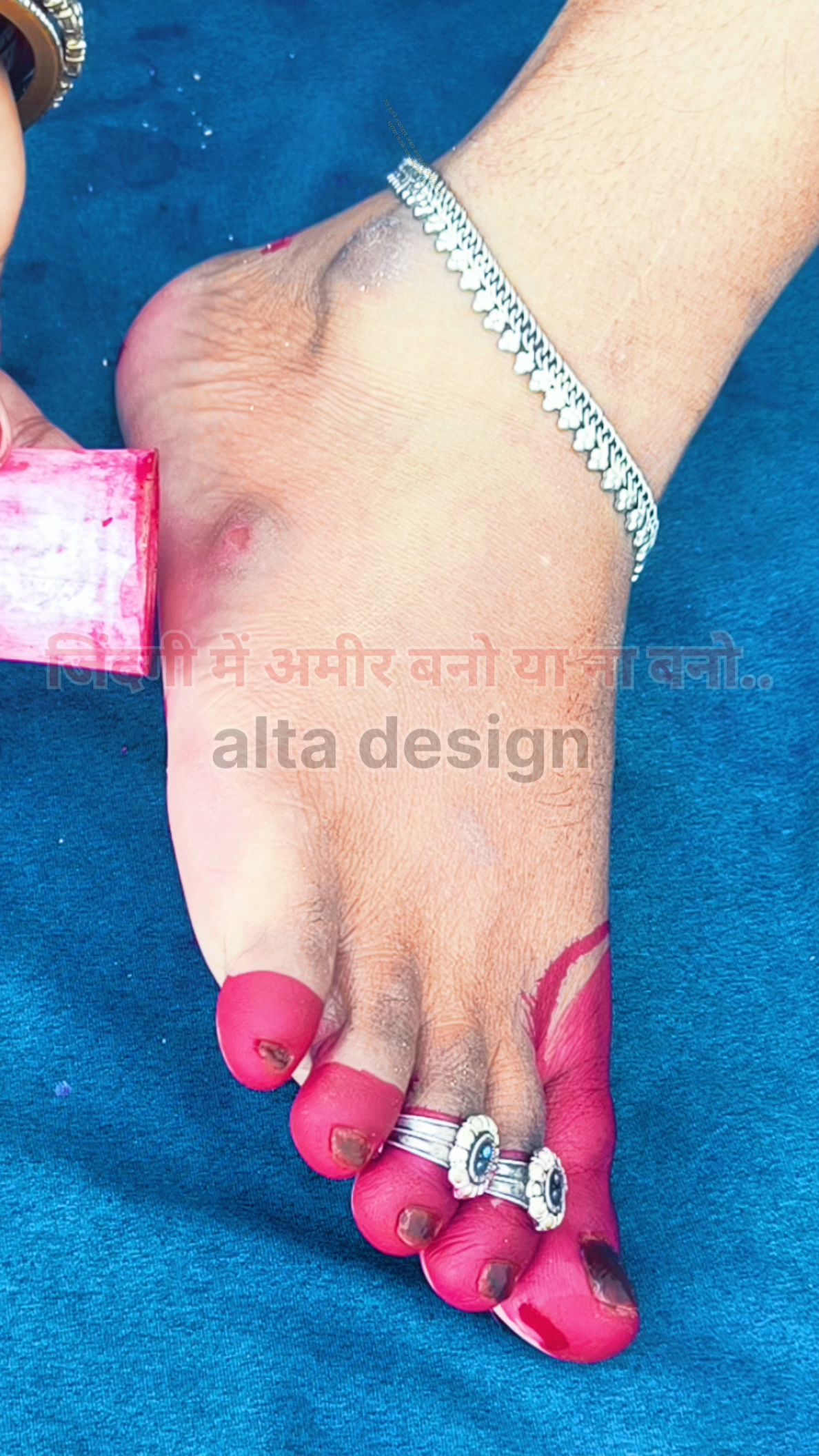 Alta design for feet 🐾 माहवार से बनाएं ब्यूटीफुल महावर डिजाइन कैसे बनाएं