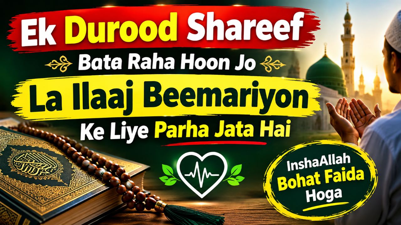 🤲 Ek Durood Shareef Jo La Ilaaj Beemariyon Ke Liye Parha Jata Hai ❤️ | Islamic Reminder