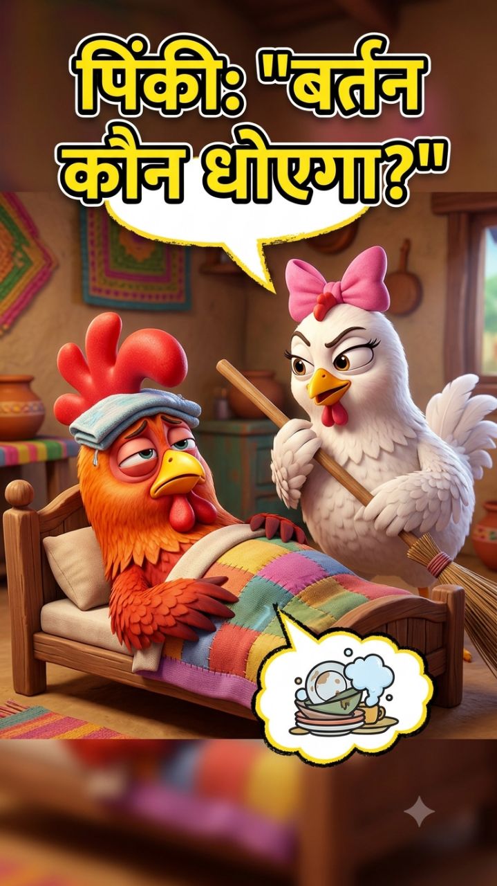 🤒🐓 मुर्गे ने बीमारी का नाटक किया… डॉक्टर ने पोल खोल दी! 😂🤣 #Shorts