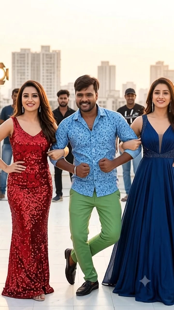 😎🔥 दो हसीनाओं के बीच हीरो ❤️💃 #Shorts🔥💃 #Shorts #YouTubeShorts #DanceShorts #BhojpuriDance