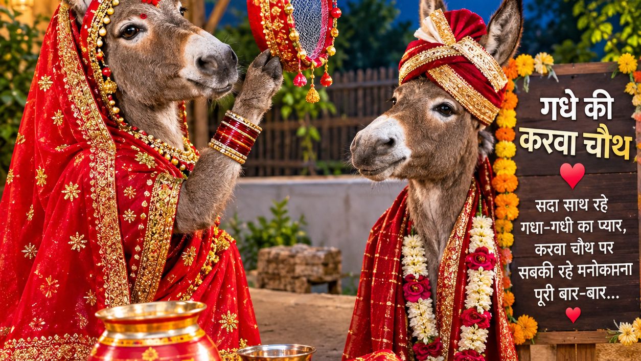 Gadha aur gadhi ka karva chauth