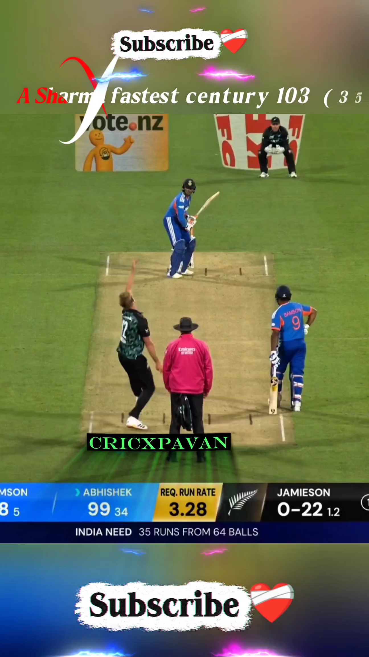 Fastest century by Abhishek Sharma 103 (35)