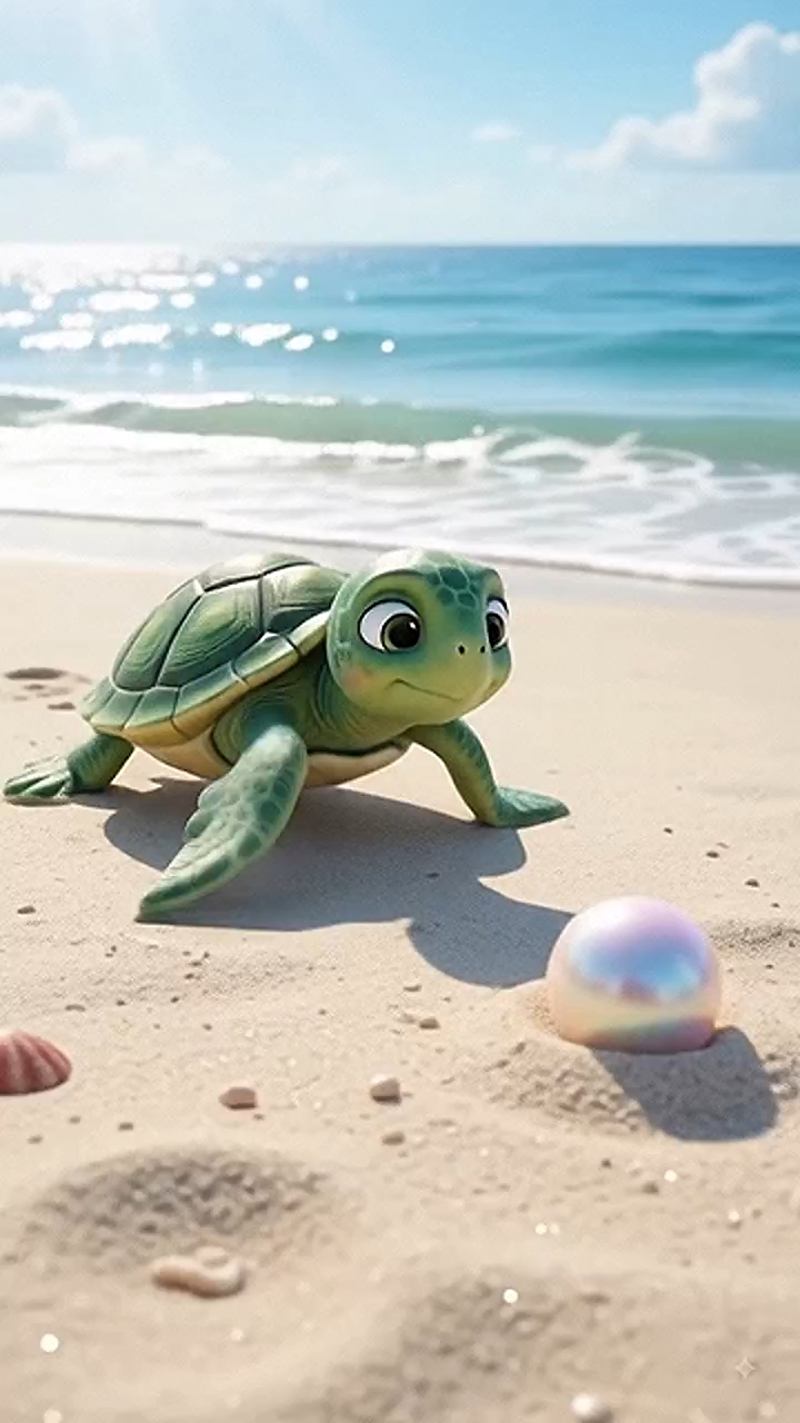 A turtle and a magical pearl