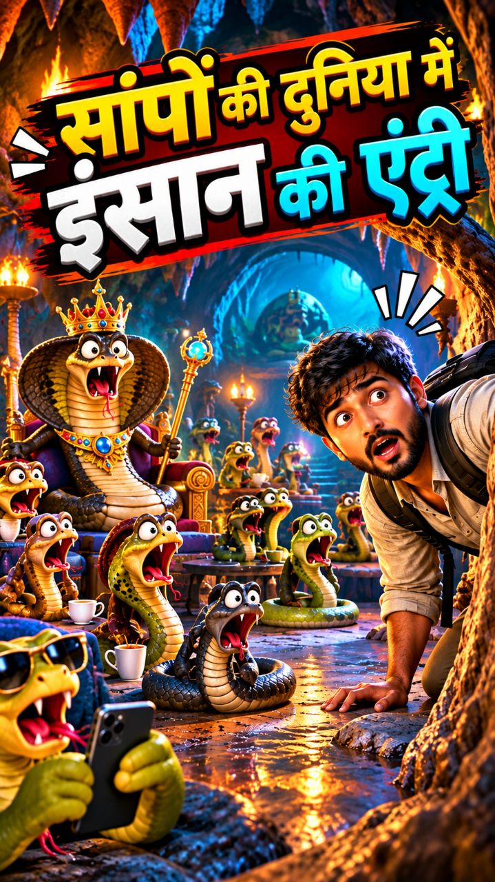 सांपों की दुनिया में इंसान की भयानक एंट्री 😝🤣 #snake #funny
