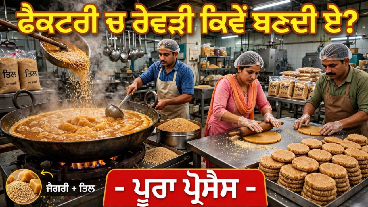 How White Sesame Rewdi Is Made In Factory? You Won't Believe This Process! 😱