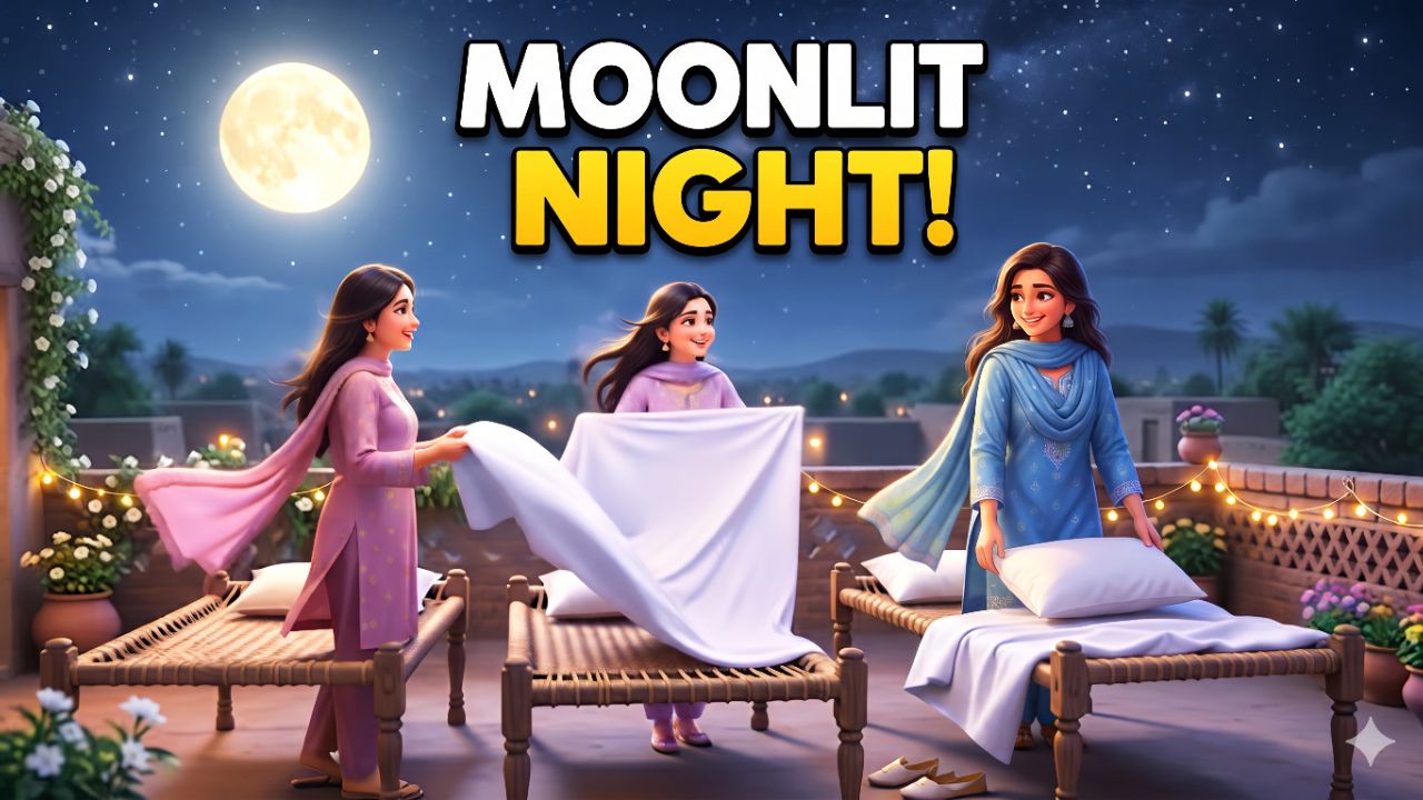 Gaon ki Chandni Raat aur Betiyon ka Pyar | Heartwarming Village Family Story