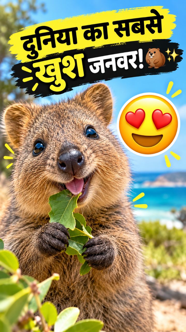 Duniya Ka Sabse Khush Janwar! 🦫 Meet The Happiest Animal in the World | Quokka Facts