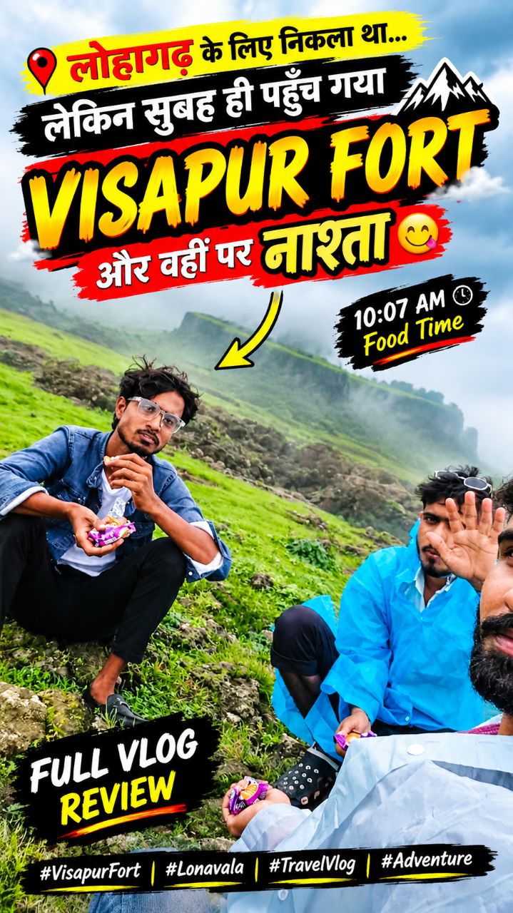 😂 भाई ने पहाड़ पर लेटकर बनाया Vlog! 😱⛰️ Visapur Fort की धुंध और ये नज़ारा देखकर मज़ा आ जाएगा! ☁️🔥