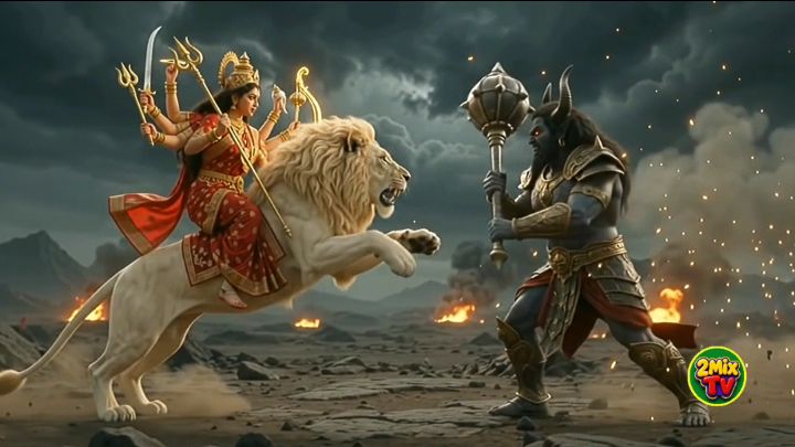 Goddess Durga vs Mahishasura – Epic Divine Battle Song | Power of Maa Durga | @2MixTv
