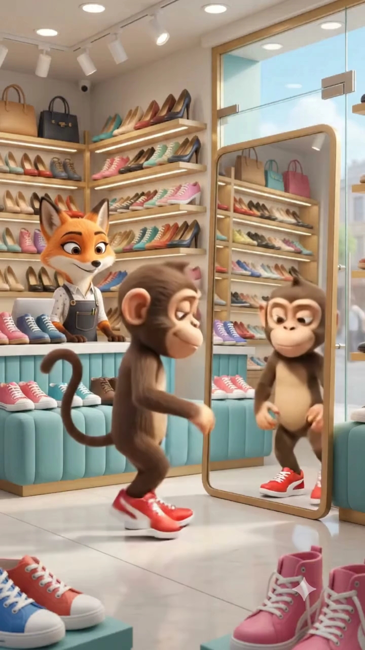 जब बंदर बना फैशन किंग! 🐒👠 | जूते की दुकान से रैंप वॉक तक!