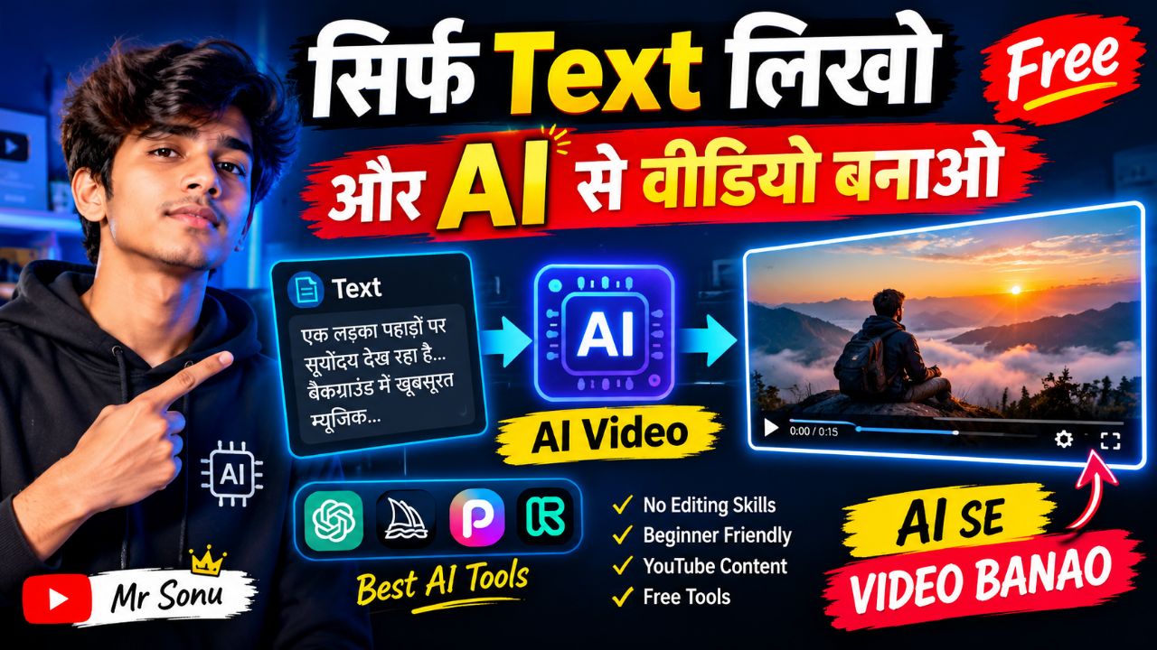 अब सिर्फ Text लिखकर बनाओ शानदार AI Videos! 🎬🔥
