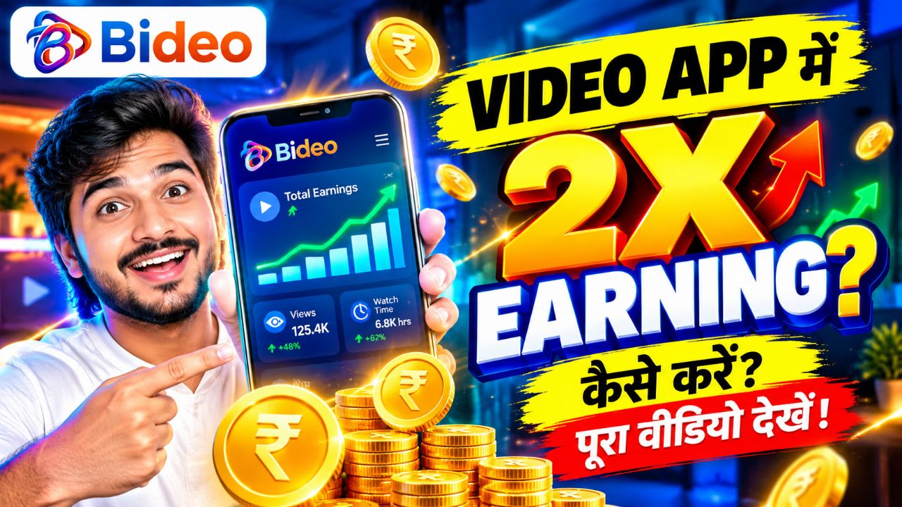 Bideo App में 2X Earning कैसे होती है? Step-by-Step Guide 🚀