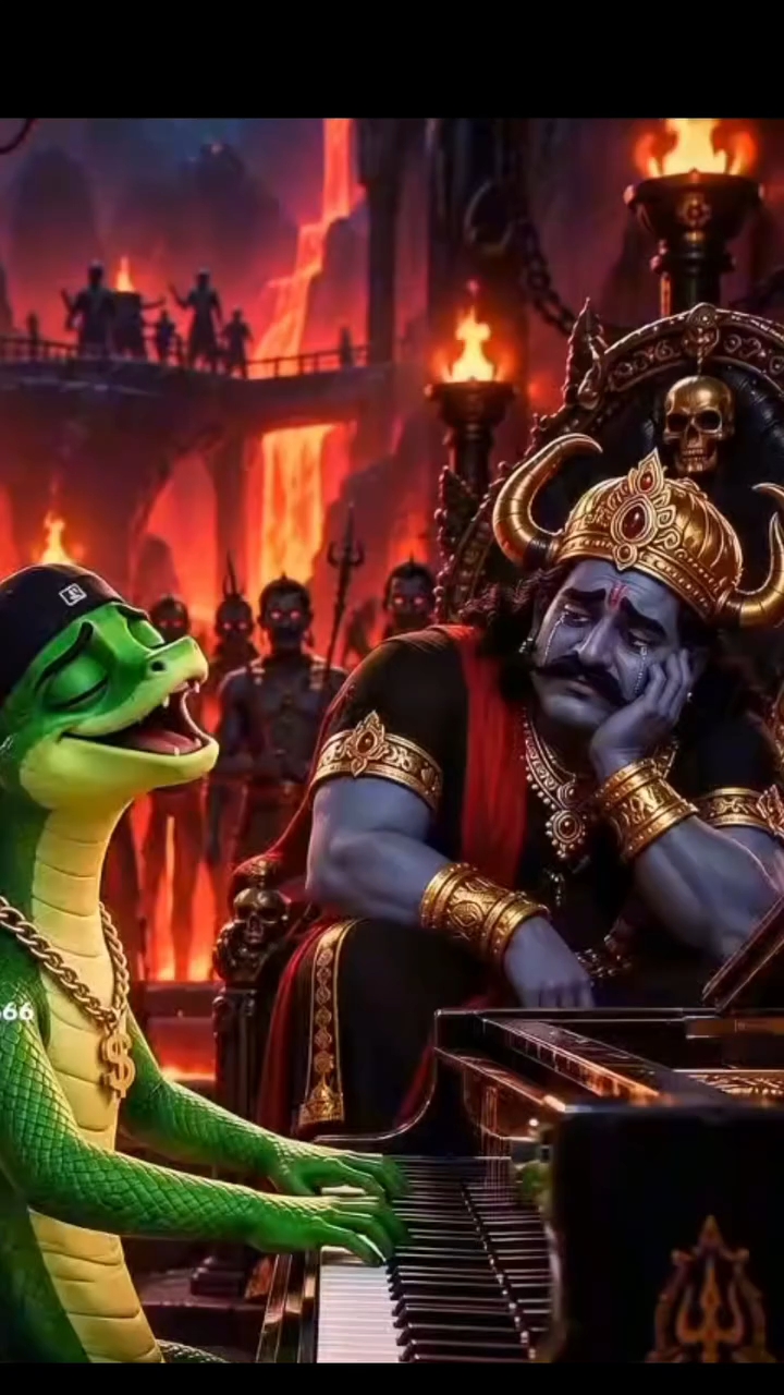 🐍 जब हरे साँप ने राक्षस राजा के सामने पियानो बजाया, तो देखिए क्या हुआ!