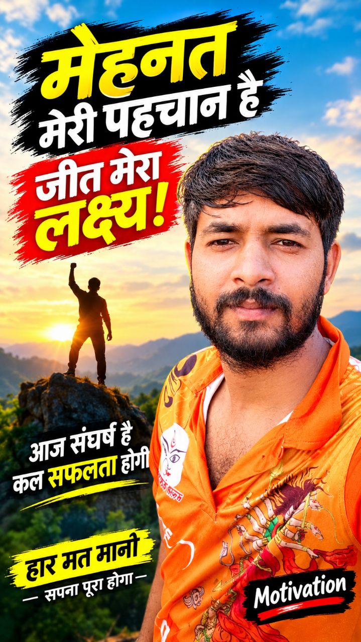 💪 मेहनत मेरी पहचान है, जीत मेरा लक्ष्य! 🔥
