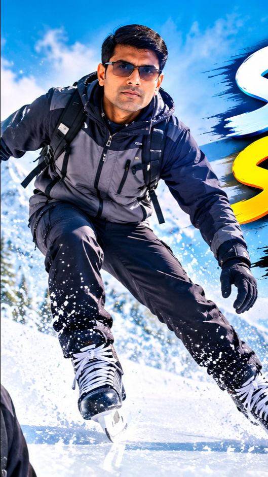 Snow Skating Adventure ❄️⛸️ | बर्फ पर स्केटिंग का जबरदस्त रोमांच | Snow Skating Video