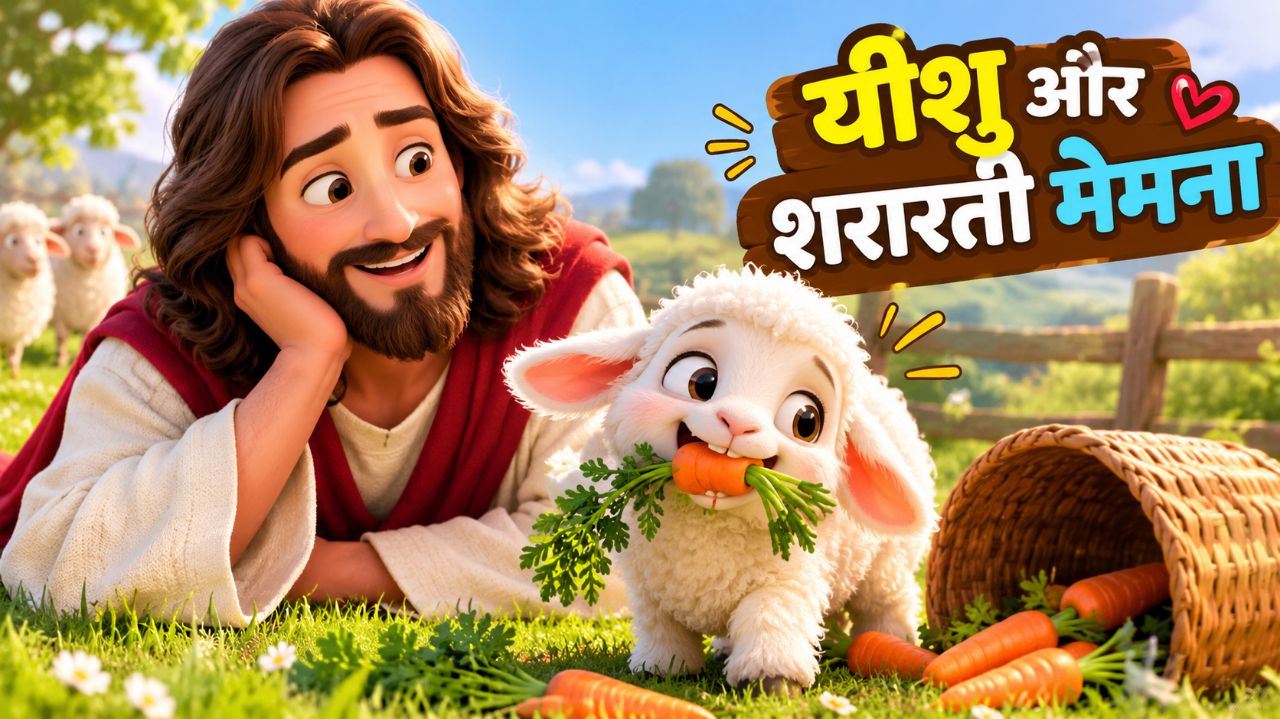 यीशु और शरारती मेमना 😂🐑❤️