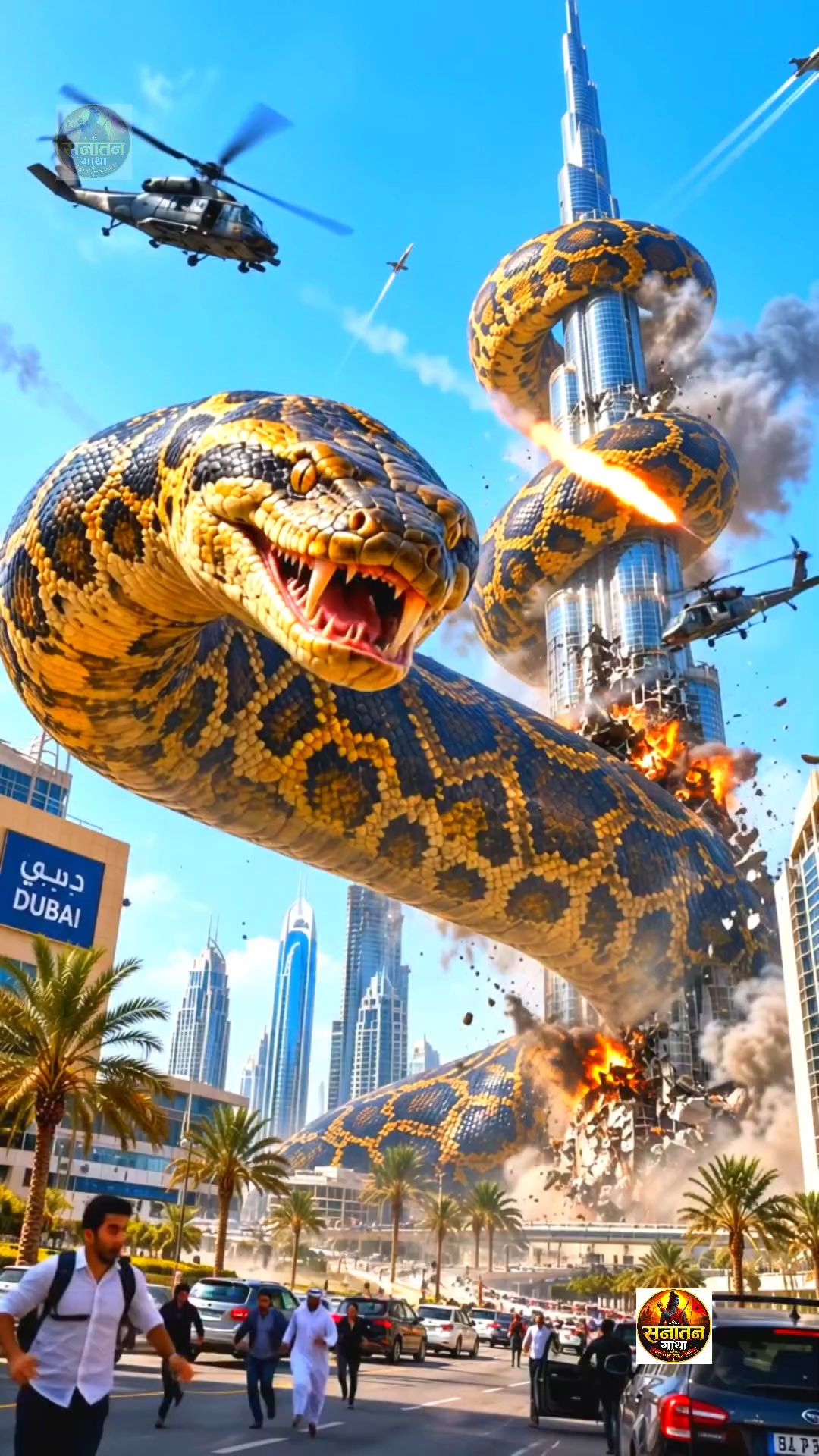 Giant Python Attacks Dubai City! 🐍😱