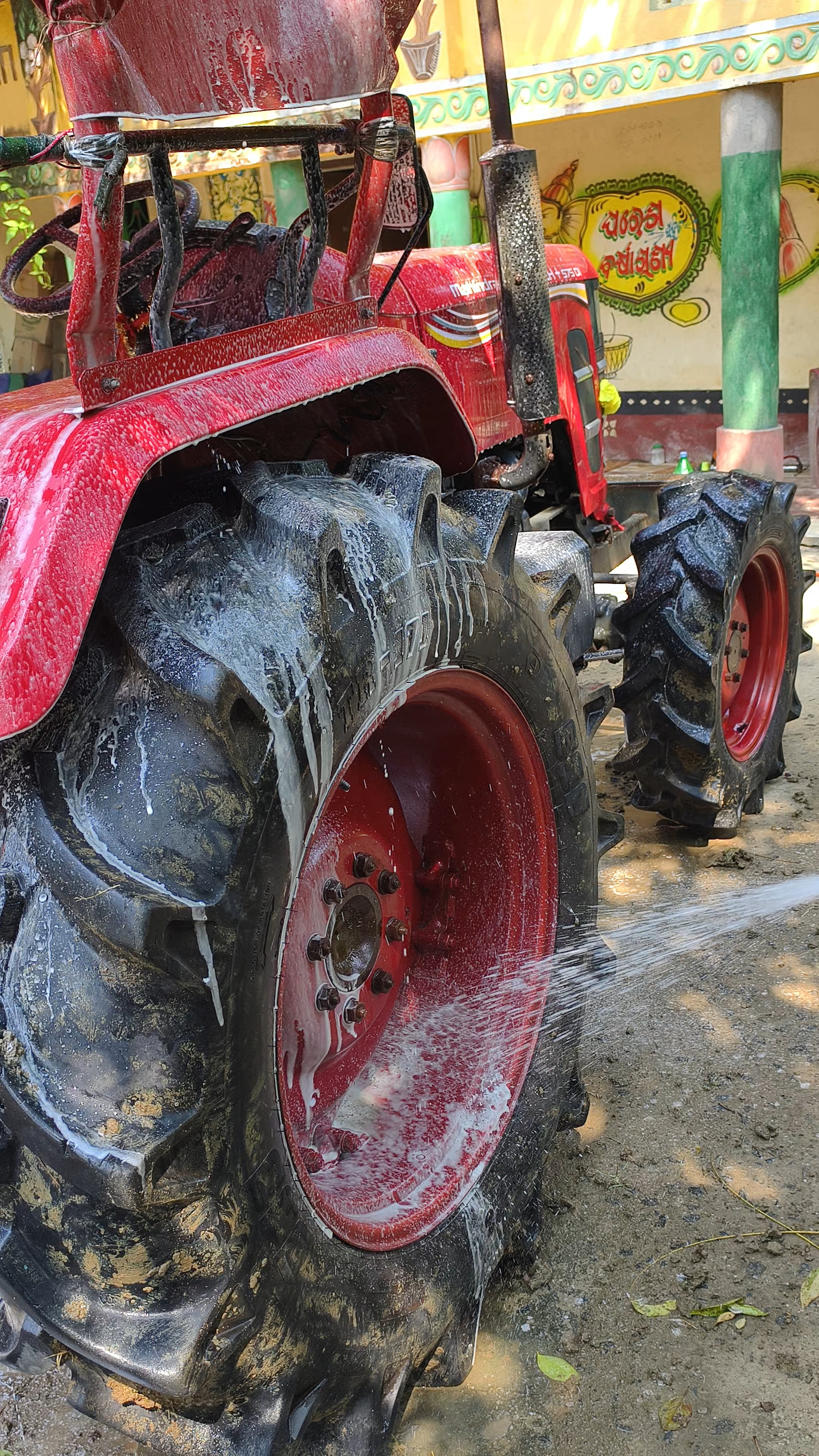 Washing My Mahindra Tractor ✅✅✅ #shorts #viral #ttending