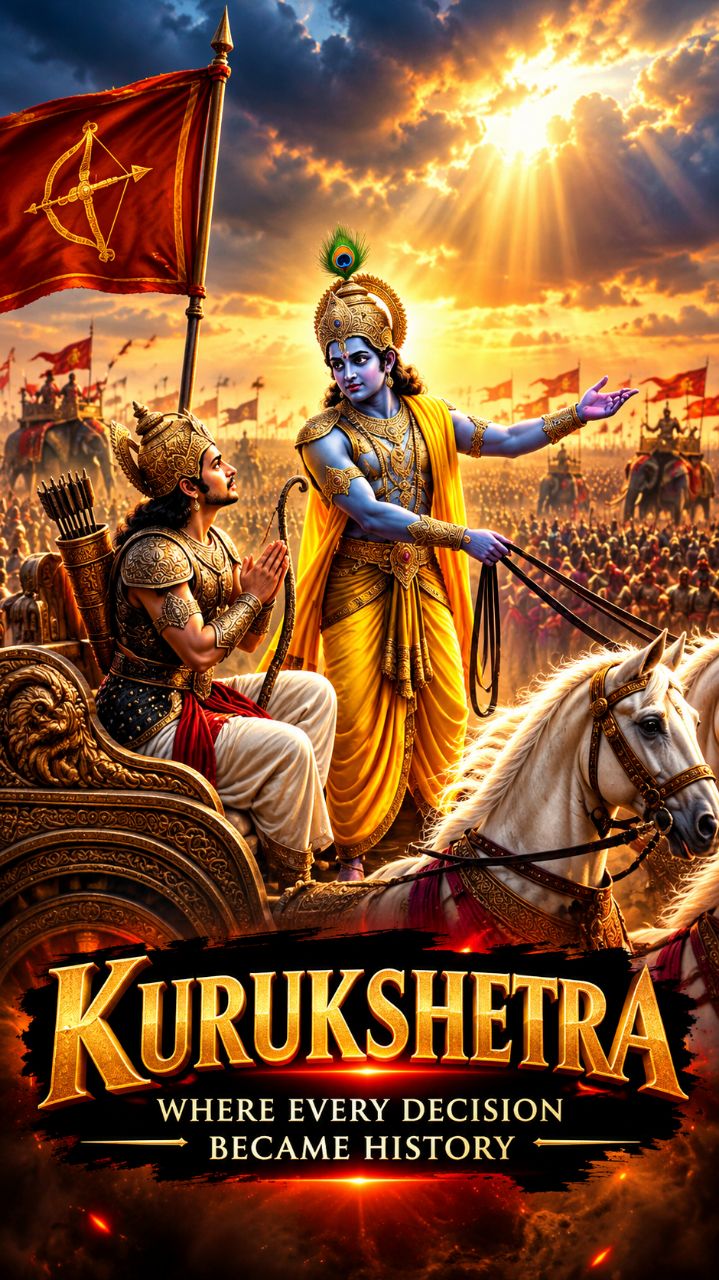 Kurukshetra 🔥 Krishna’s Powerful Message to Arjuna | Mahabharat #Shorts