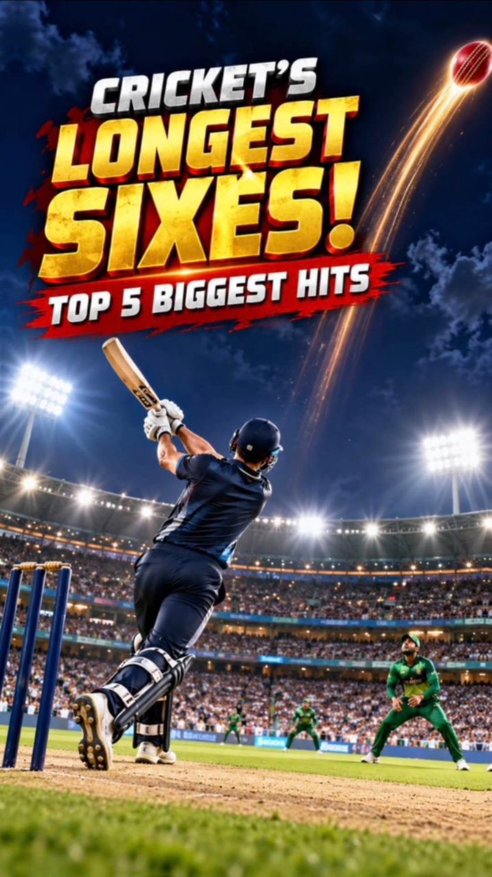 longest sixes in cricket history