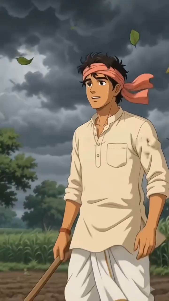 Ghibli Desi style kheti kam love story video