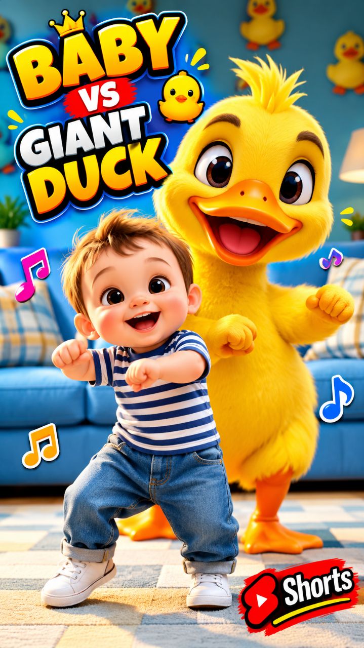 Cute Baby Dance with Big Duck 🐥❤️ | Funny Baby Video