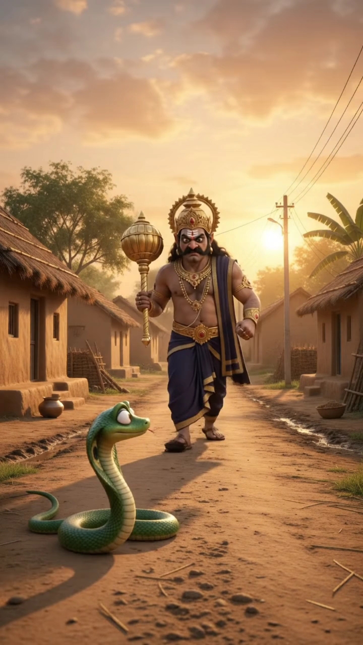 🐍😂 जब साँप ने यमराज से पूछा — पहले अपॉइंटमेंट लिया था क्या, महाराज? 🤣