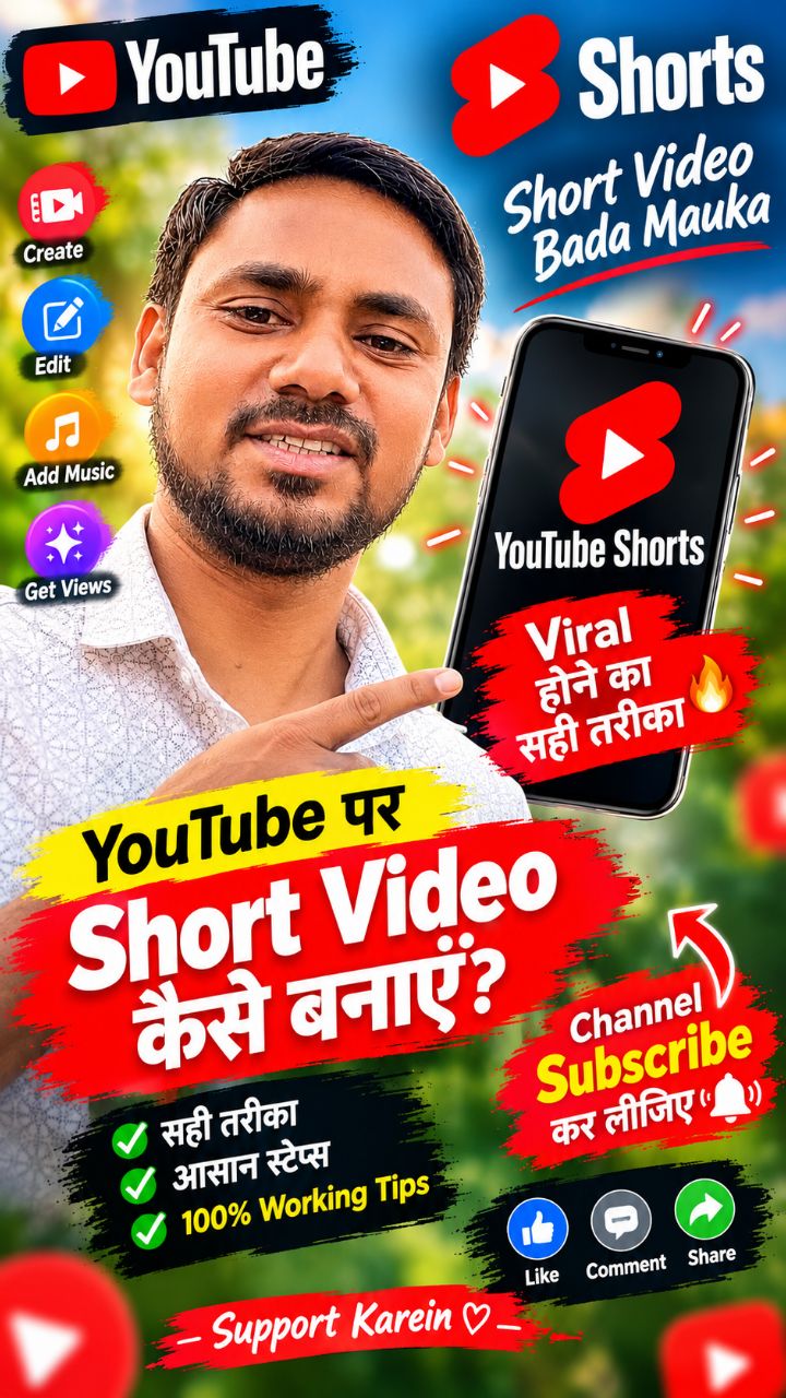 YouTube Shorts कैसे बनाएं? 🔥 | वायरल वीडियो बनाने का तरीका