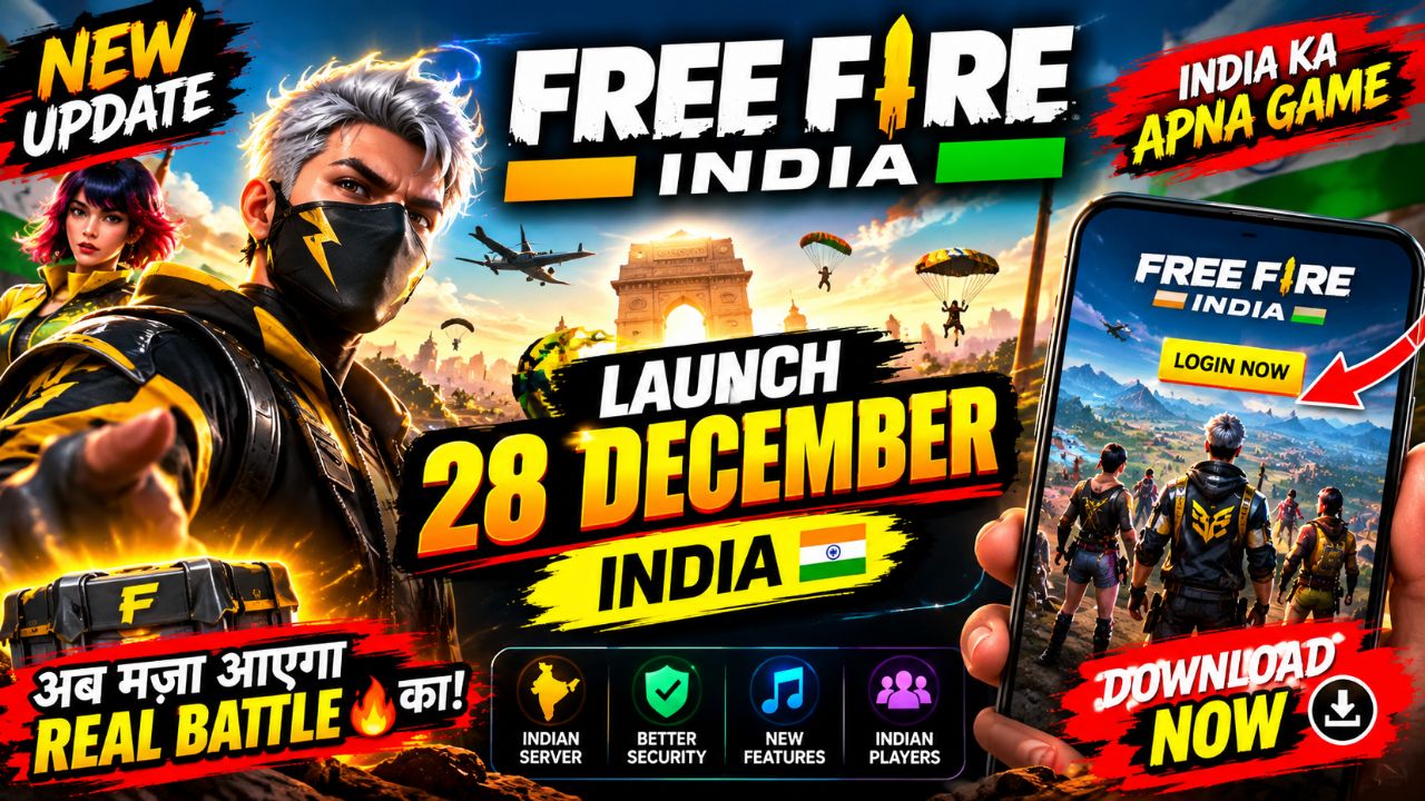 FREE FIRE INDIA LAUNCH हो गया! 🇮🇳🔥 28 अक्टूबर की सबसे बड़ी Gaming Update 😱