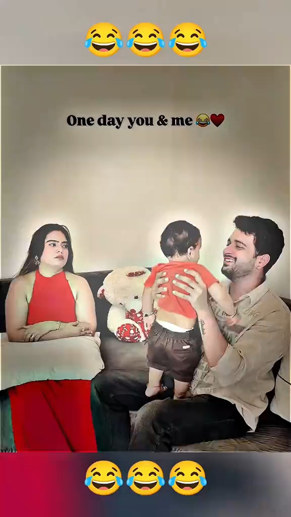 Masti with baby😂😂 #funnyvideo