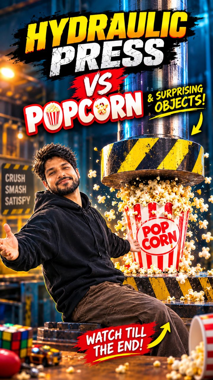 Hydraulic Press vs Popcorn & Surprising Objects! 😱🔥