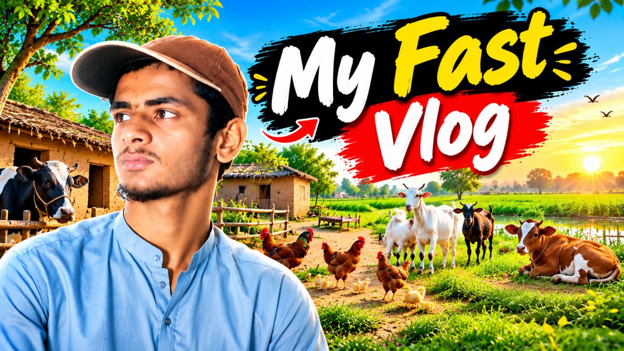 My First Vlog ❤️ Gaon Ki Pyari Zinbagi Hanzala Bhai Vlog