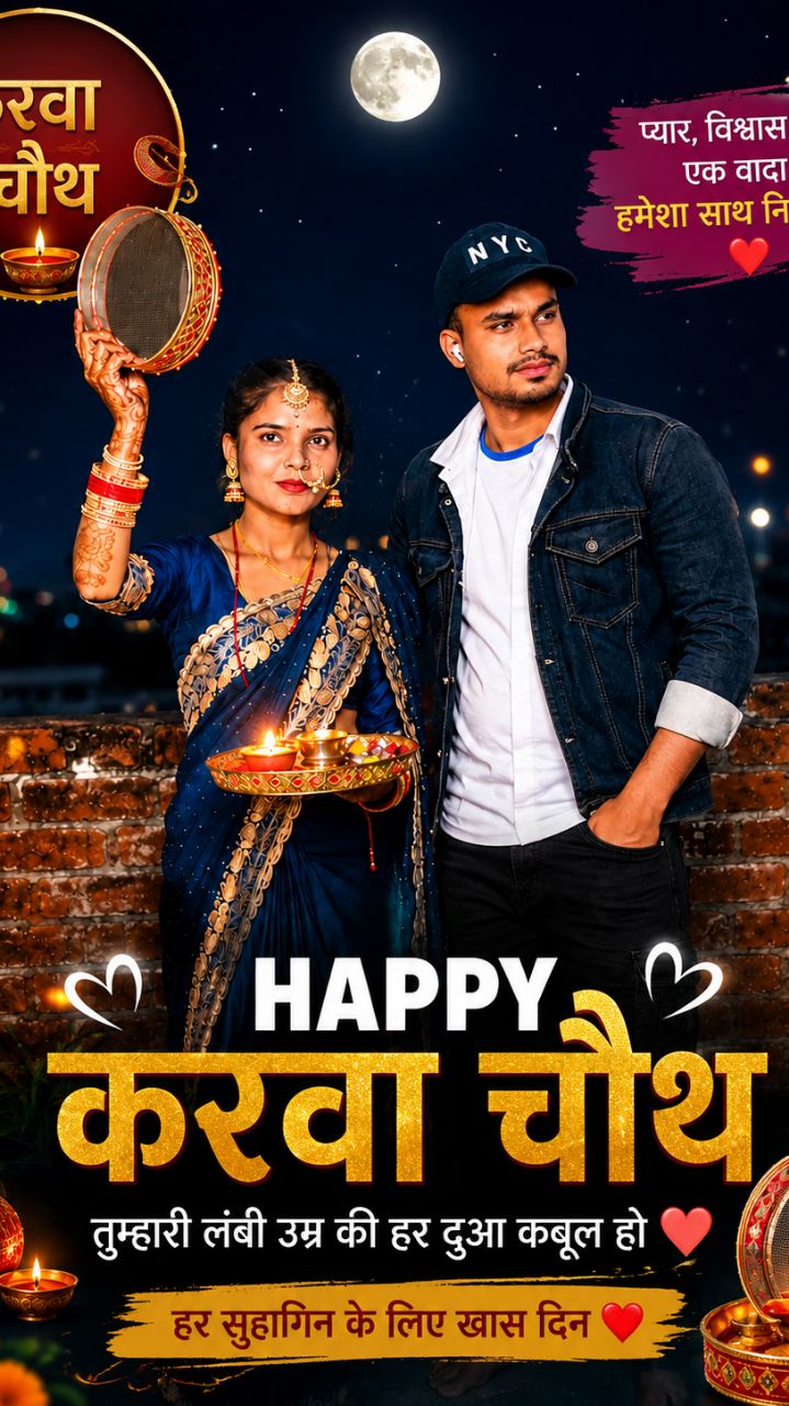 ❤️🌕 Karwa Chauth Special 2026 🥰 | पति-पत्नी का सच्चा प्यार ❤️🙏 | Happy Karwa Chauth 🪔✨ #KarwaCha