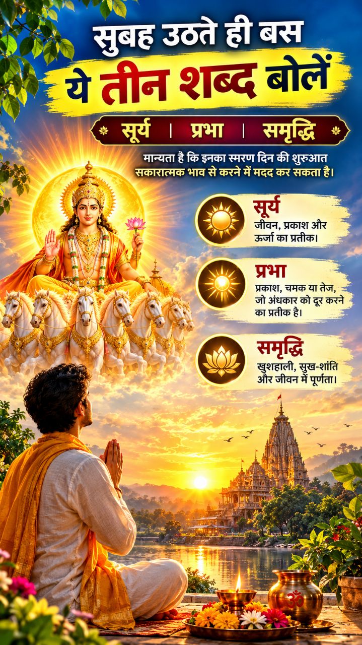 सुबह उठते ही बोलें ये 3 शब्द ☀️ सूर्य प्रभा समृद्धि | Morning Mantra | Positive Energy