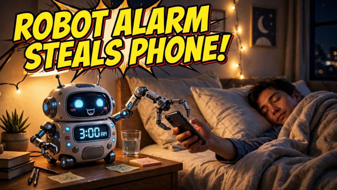 When Your Alarm Clock is TOO Smart 😂 | Robot Takes Your Phone to Make You Sleep