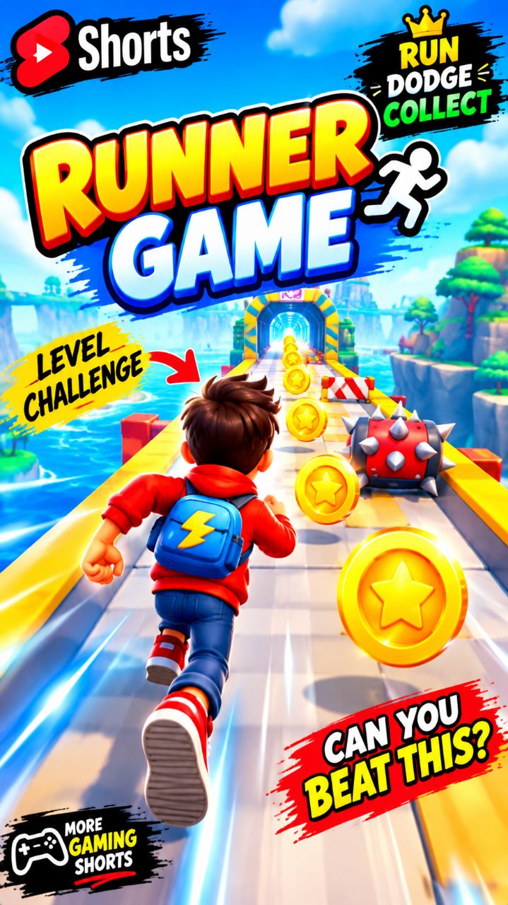 🔥 Epic Runner Game Challenge! 🏃💨 Can You Beat This Level? 🎮 #Shorts#viral #geming #games